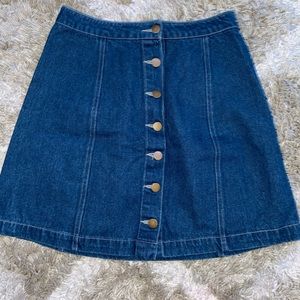 Button up high waisted skirt